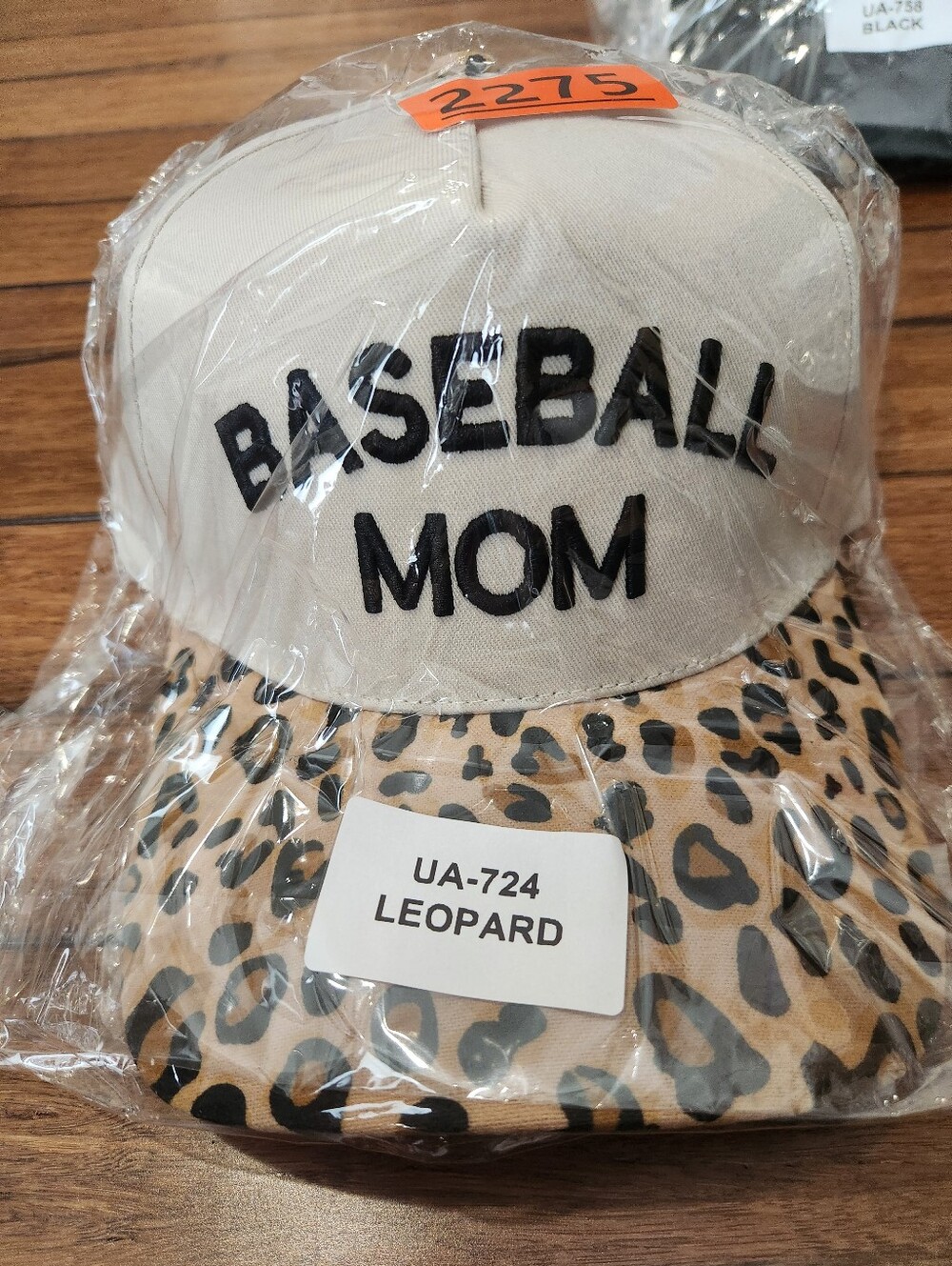 Baseball Mom Cap with Leopard Print Brim